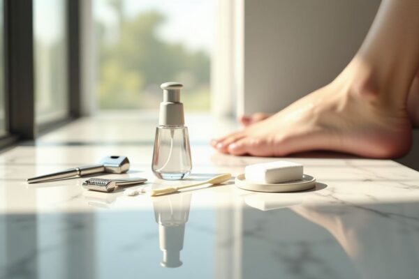 Pedicure italiana: forme, lunetta sottile e nudi su misura per piedi eleganti