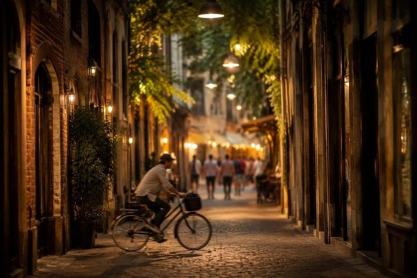Il ritorno di Mahmood a Milano: e-bike, capelli lunghi e spunti creativi