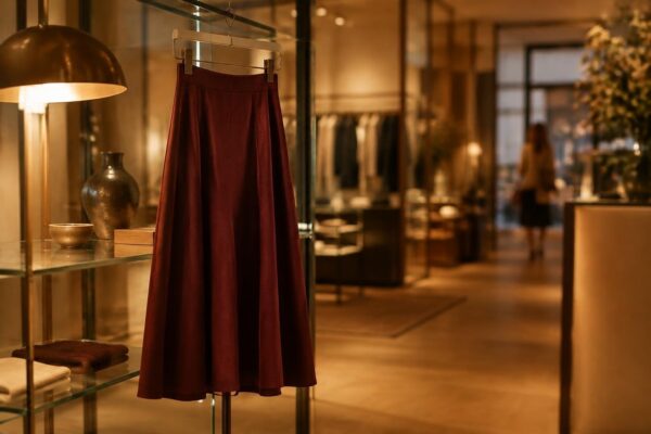 Burgundy midi skirt: come indossarla con stile questa stagione