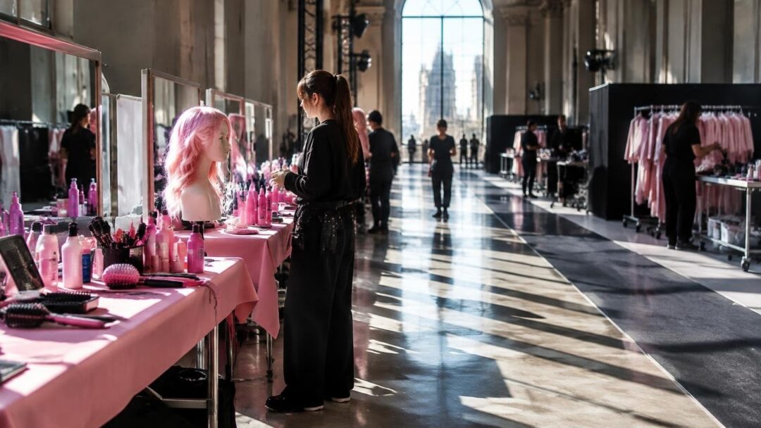 Capelli e trucco rosa: le nuove sfumature della Paris Fashion Week
