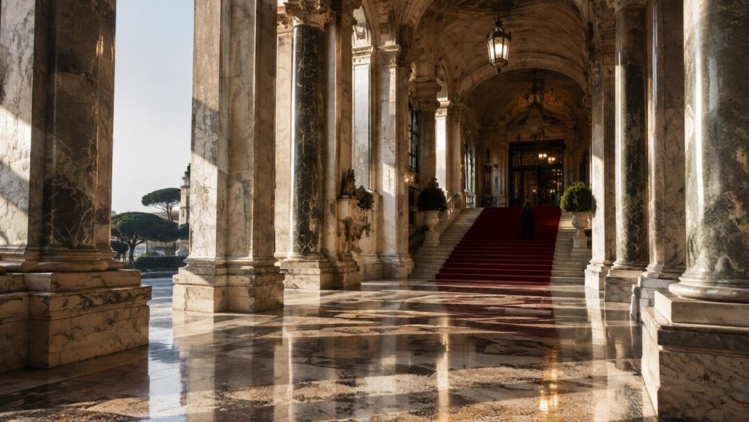 Il celebre Scorpio Cape di Tiziani Roma indossa Kris Jenner a Roma