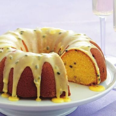 pastel de naranja y maracuya