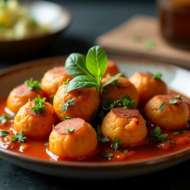 Deliziose albóndigas in salsa preparate con amore