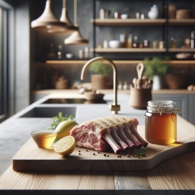 Deliciosas chuletas de cordero al horno doradas