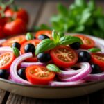 Ensalada de morros con ingredientes frescos y colorati