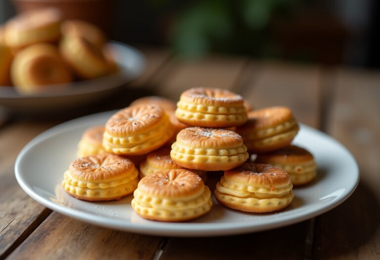 Galletas keto di burro su un piatto decorativo