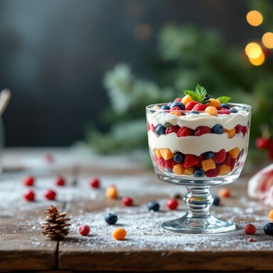 Trifle delicioso hecho con sobras navideñas