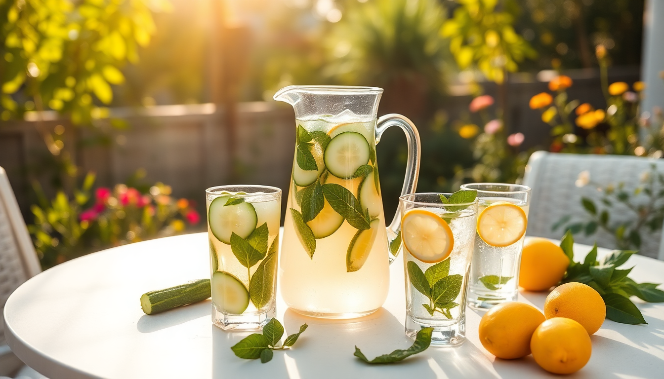 Limonada de pepino y hierbabuena: la bebida perfecta para el verano