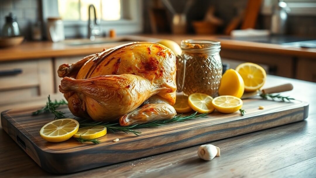 Cómo lograr pollo asado crujiente y jugoso con un marinado de 24 horas