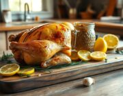 Cómo lograr pollo asado crujiente y jugoso con un marinado de 24 horas