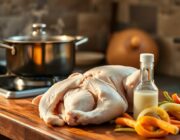 Cómo potenciar el sabor de los caldos con pollo entero y soja