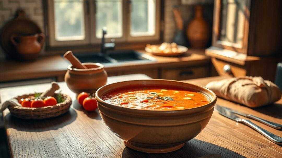 Descubre el gazpacho tradicional de Alfarnatejo y su técnica ancestral