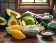 Receta rápida de crema de aguacate y manzana con queso cottage en 5 minutos