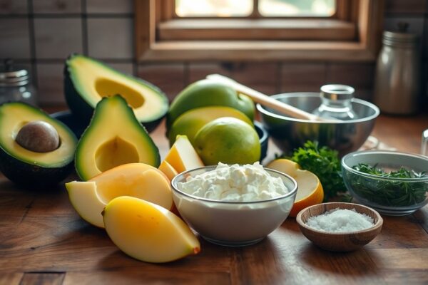 Receta rápida de crema de aguacate y manzana con queso cottage en 5 minutos