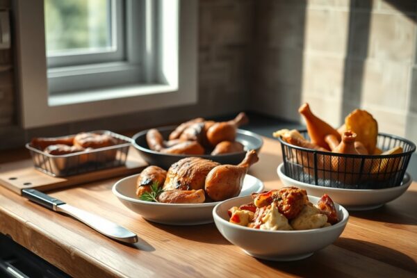 Tres preparaciones de pollo listas en 30 minutos: horno, sartén y airfryer