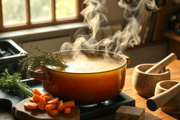 Aprende a preparar caldo de ave con pollo entero y extraer colágeno