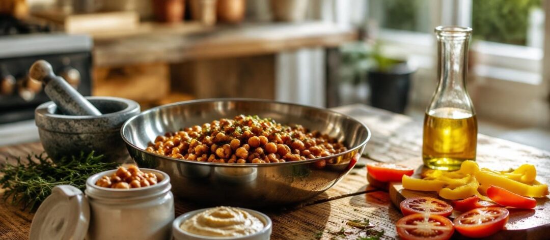 Explora el umami de los garbanzos: desde bases hasta snacks veganos