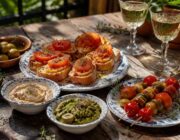Montaditos, dips y brochetas: combinaciones frescas y cremosas