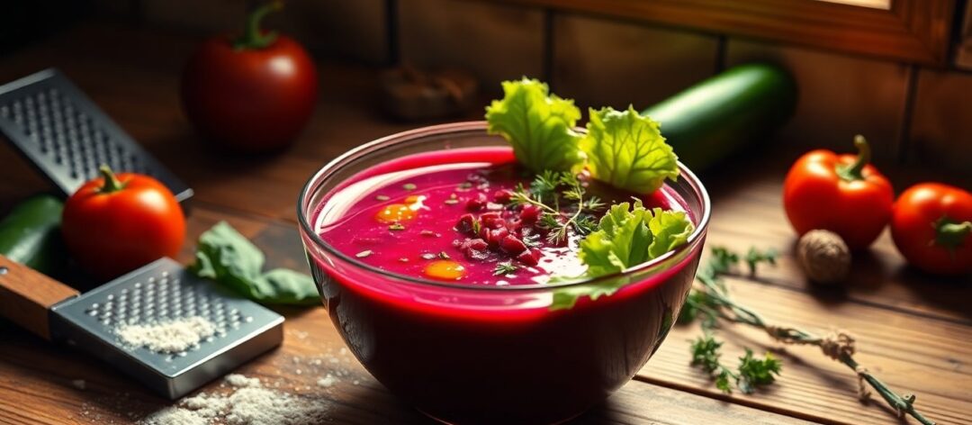 Receta de gazpacho de remolacha: frescura y nutrientes en cada cucharada