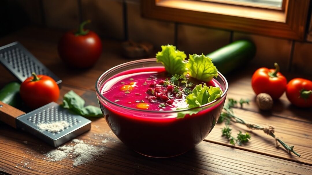 Receta de gazpacho de remolacha: frescura y nutrientes en cada cucharada