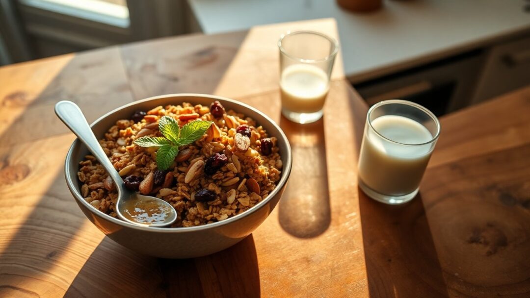 Receta de granola casera fácil y personalizable para desayunos equilibrados