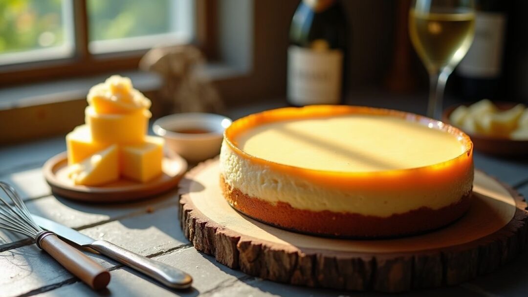 Receta de tarta de queso manchego cremosa para compartir