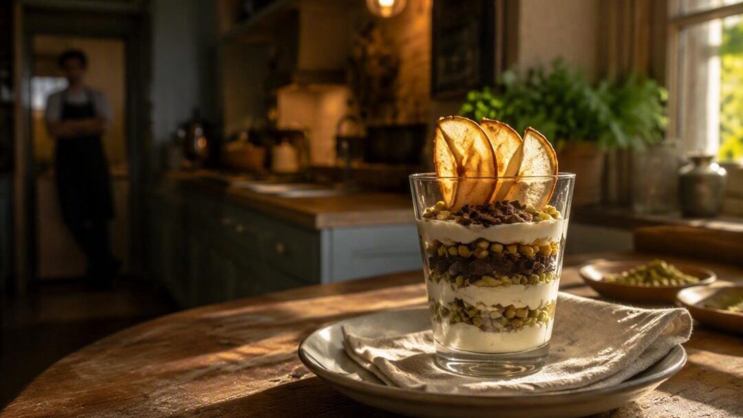 Postres refrescantes: pistacho, chocolate y manzana para el verano