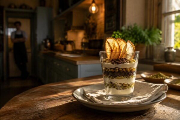 Postres refrescantes: pistacho, chocolate y manzana para el verano
