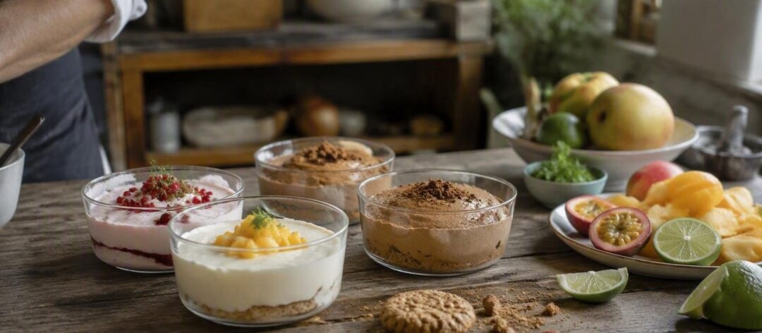 Recetas rápidas de postres sin horno con texturas golosas