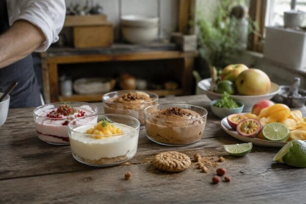 Recetas rápidas de postres sin horno con texturas golosas