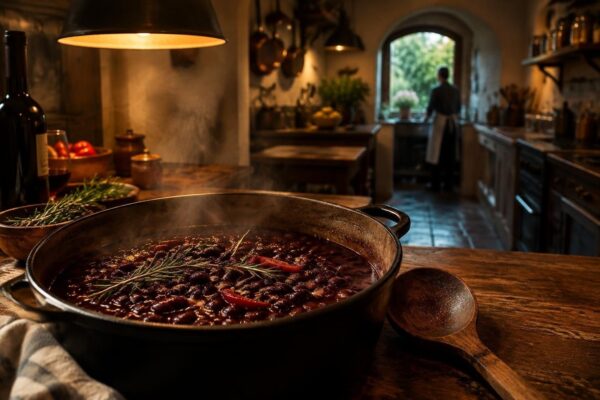 Cómo preparar alubias ubriachs con Rosso di Montepulciano
