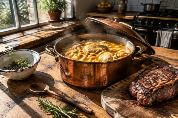 Cómo preparar un caldo de cocido sin rancio y un bife jugoso