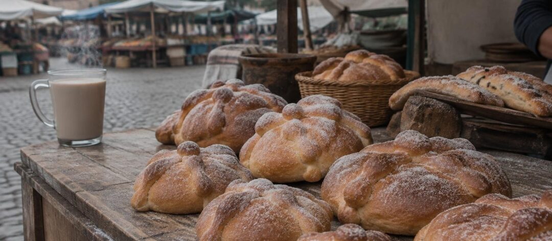 Variaciones de pan de muerto y recetas de atole en la capital