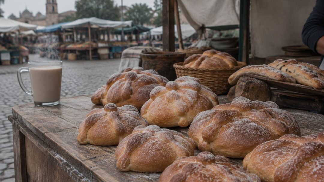Variaciones de pan de muerto y recetas de atole en la capital