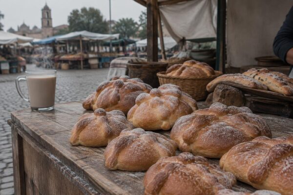Variaciones de pan de muerto y recetas de atole en la capital