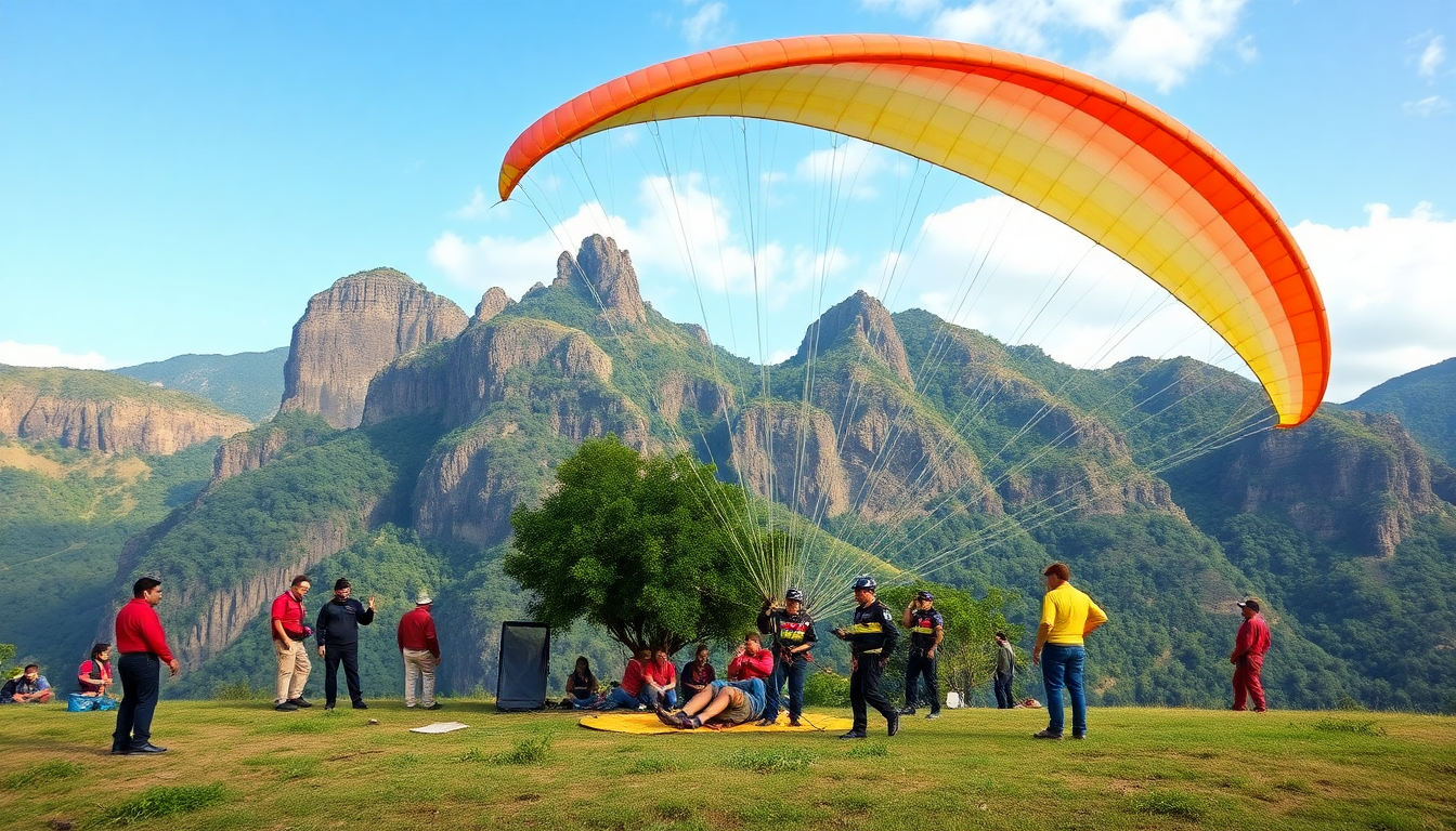 Accidente de parapente en el cañón del Chicamocha