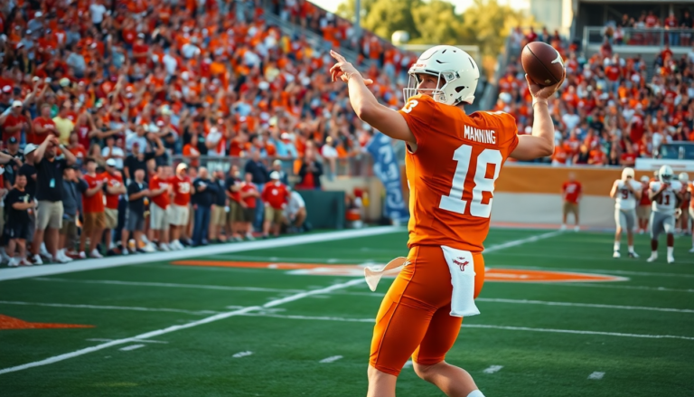 Arch Manning brilla en el fútbol universitario y la historia de Wrexham