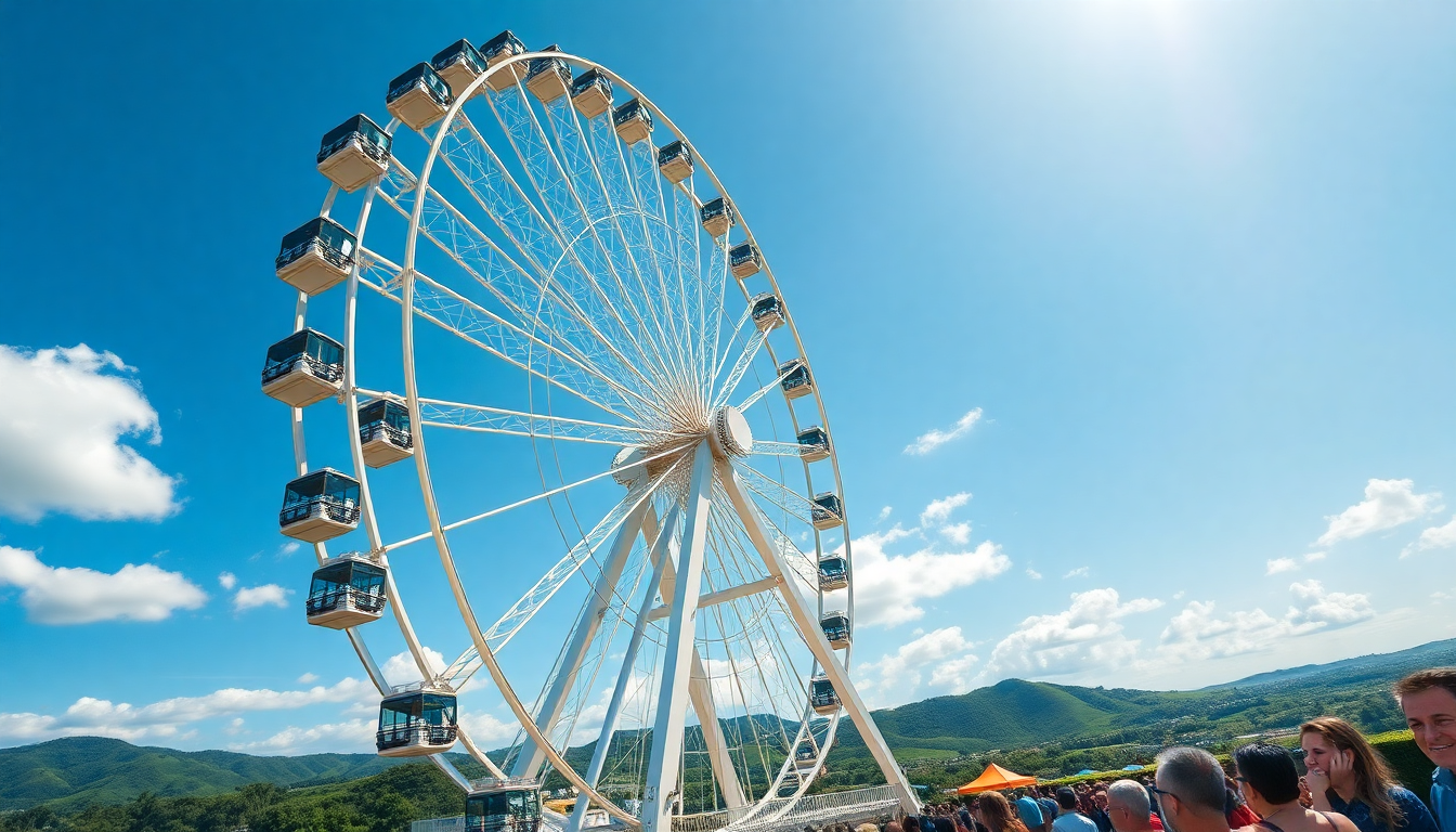 Inauguran una gigantesca rueda de la fortuna en Mato Grosso.