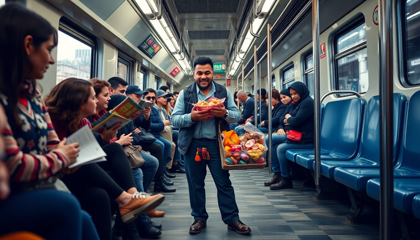 La vida y el comercio en el metro de la Ciudad de México