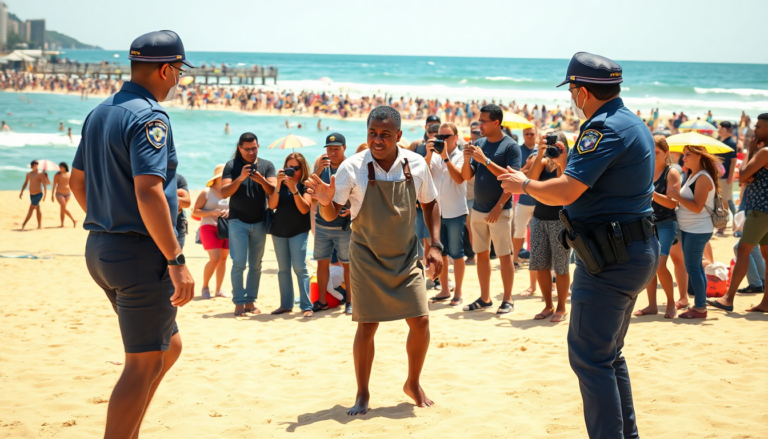 Detención de vendedor ambulante por fraude a turistas en Río de Janeiro