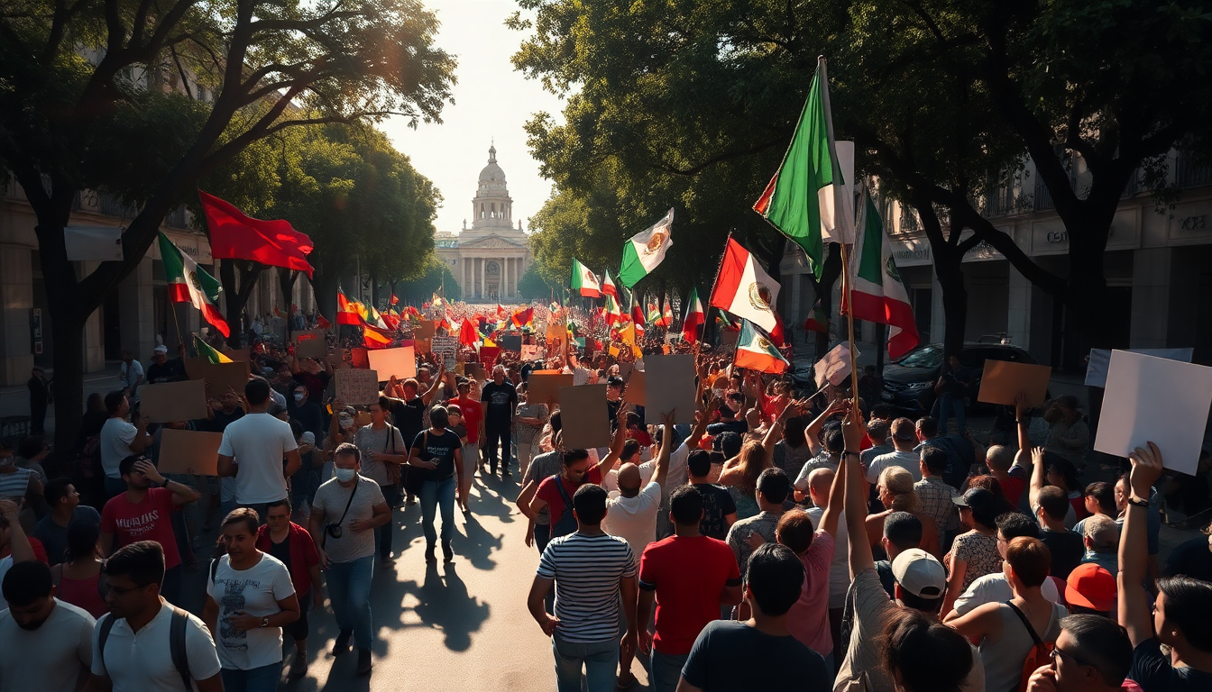 Las masivas protestas en México exigen el fin de las políticas de Trump en 2025