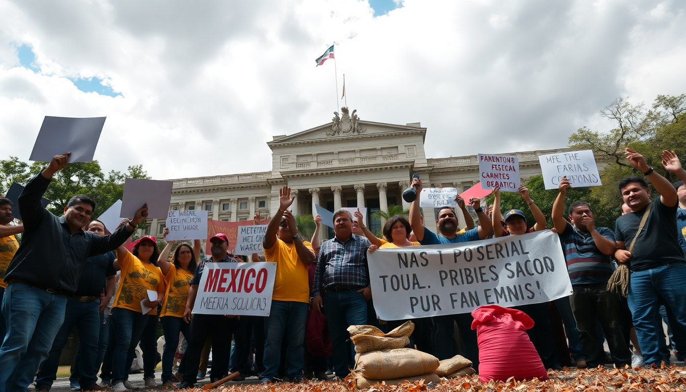 Productores agrícolas protestan en la CDMX contra el acuerdo Maíz-Tortilla