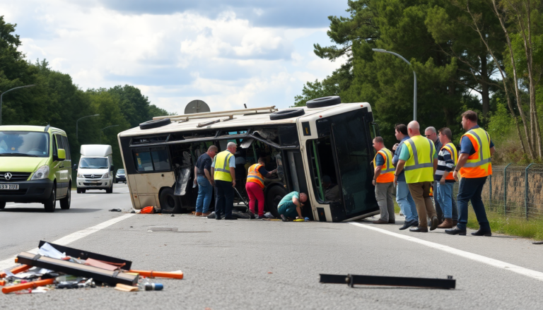 Accidente de transporte provoca cierre en carretera 85