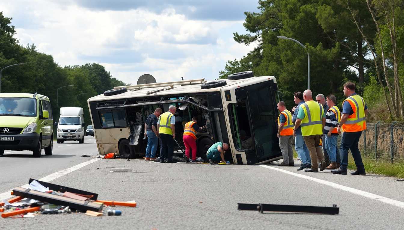 Accidente de transporte provoca cierre en carretera 85