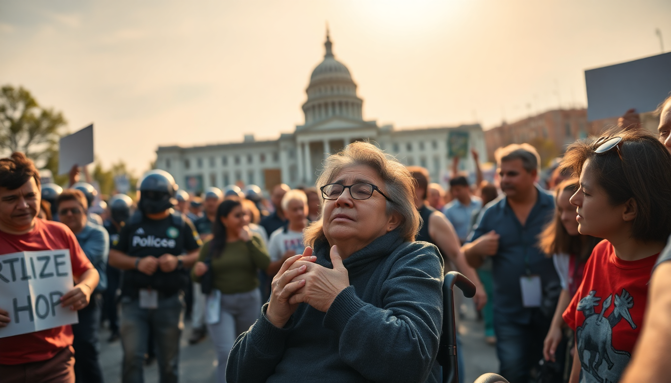 Incidente en la marcha de jubilados causa indignación: gaseo a persona con discapacidad