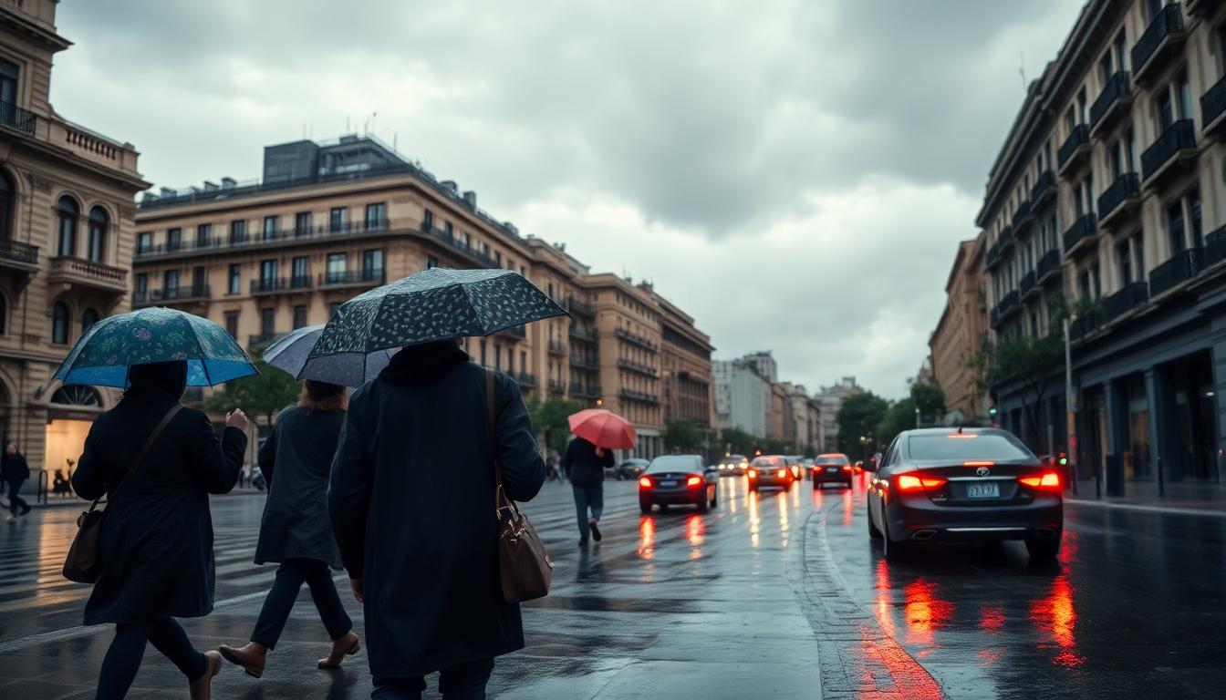 Pronóstico de lluvias y frío en AMBA