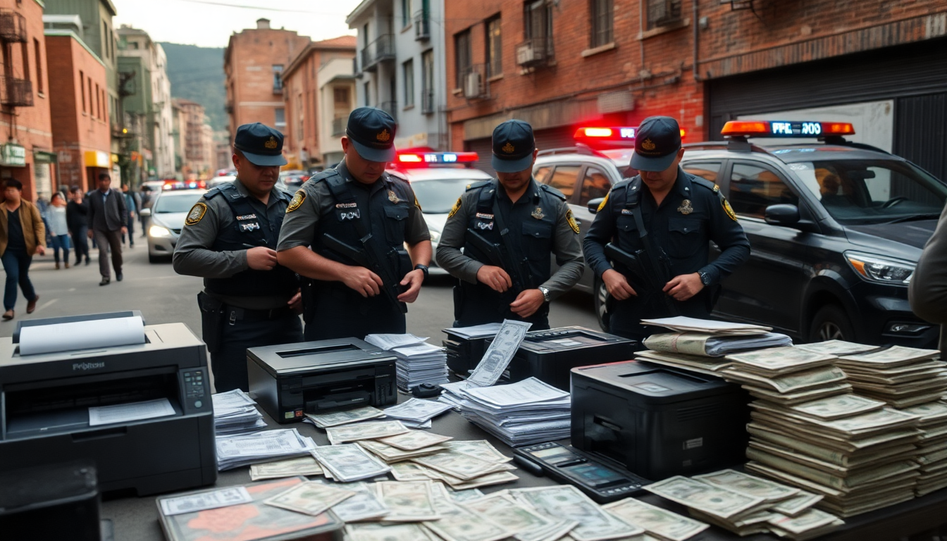 Red criminal dedicada a la falsificación de dólares en Antioquia