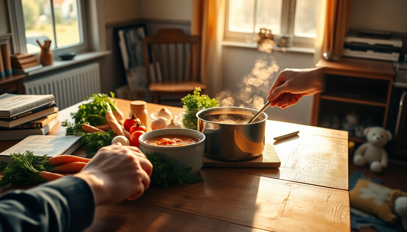 Cocinar para un niño enfermo: lecciones sobre la paternidad y la comida