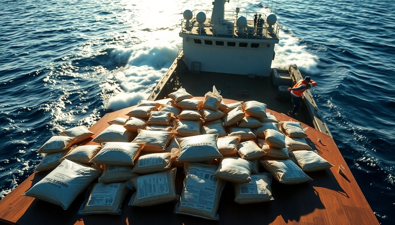 Impactante decomiso de drogas en el océano Pacífico