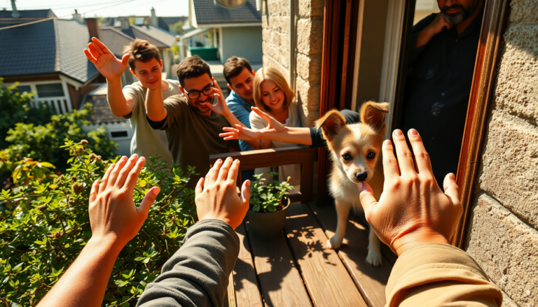 Rescatan a un perrito atrapado en un balcón: Lecciones de cuidado animal